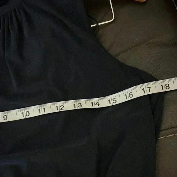 Women's Blue Sleeveless Jumpsuit Mock Neck - Wide Legs Very Cute Corporate Look - Picture 12 of 14